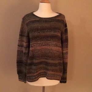 Green striped sweater